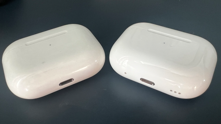AirPods Pro 1 and 2 side by side