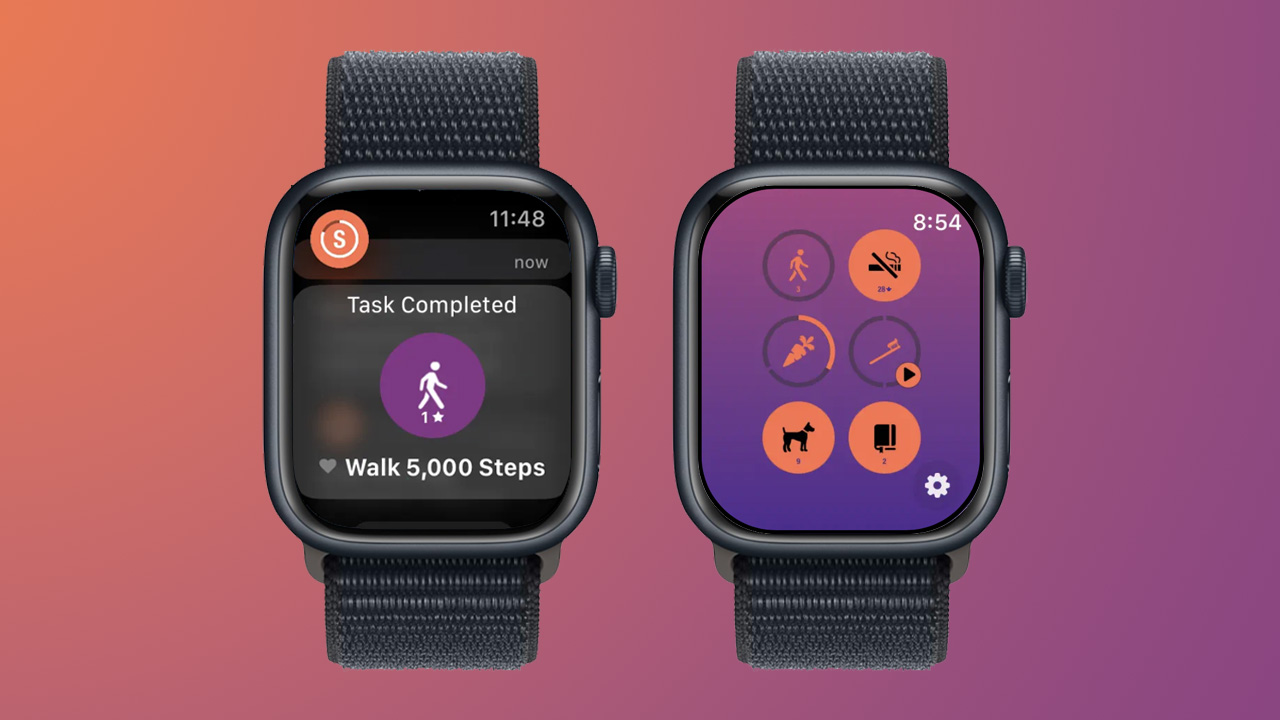 Screenshots of Streaks Apple Watch app