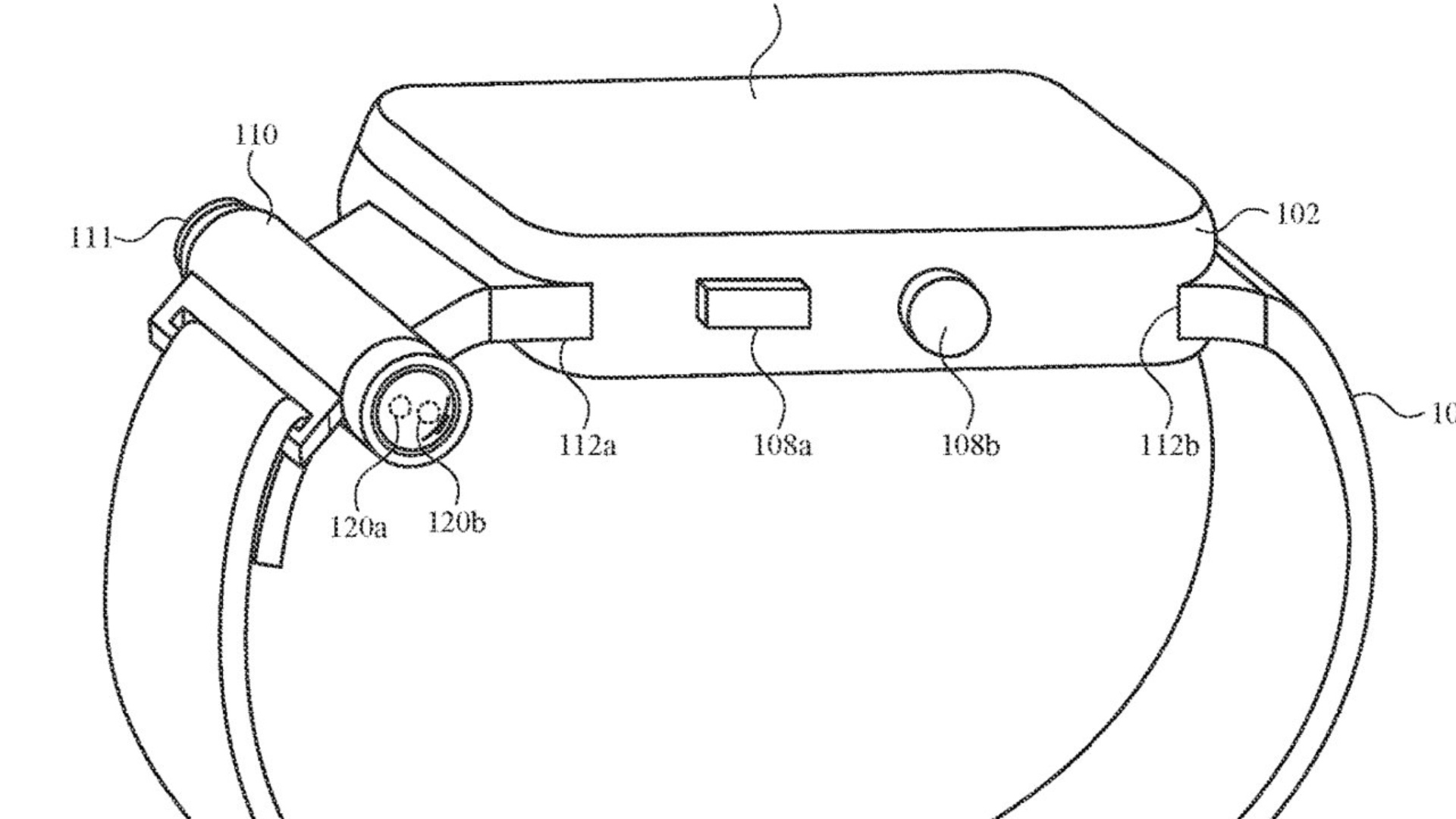 Apple Watch flashlight patent drawing