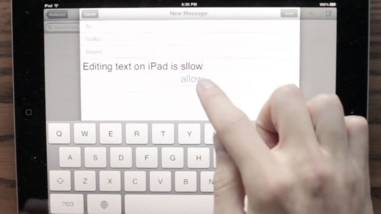 This iPad prototype typing video caused the largest amount of feature requests in Apple history — How the Apple cursor gesture was invented